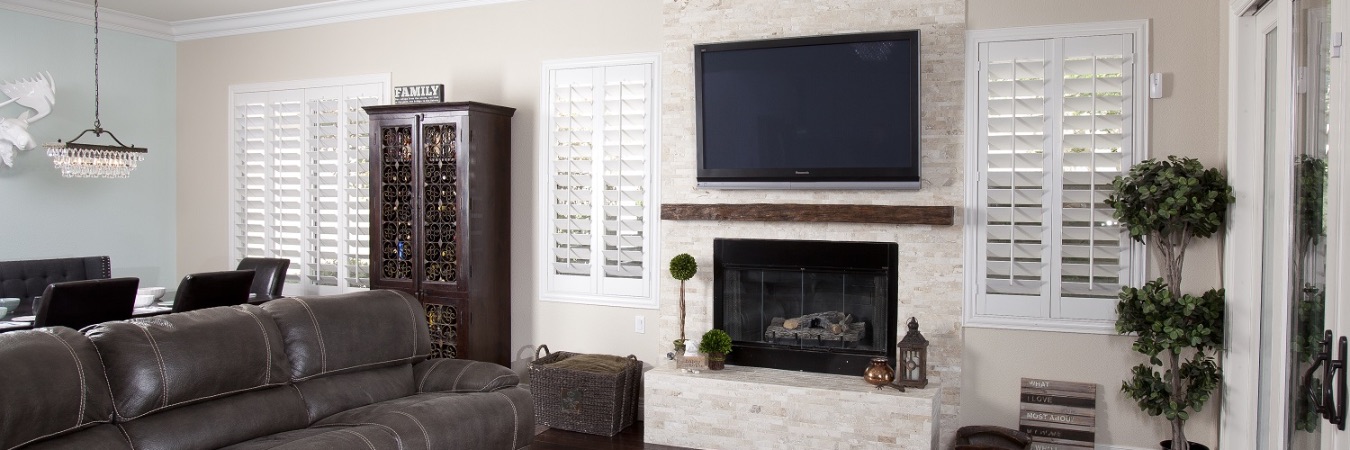 Polywood shutters in a Indianapolis living room