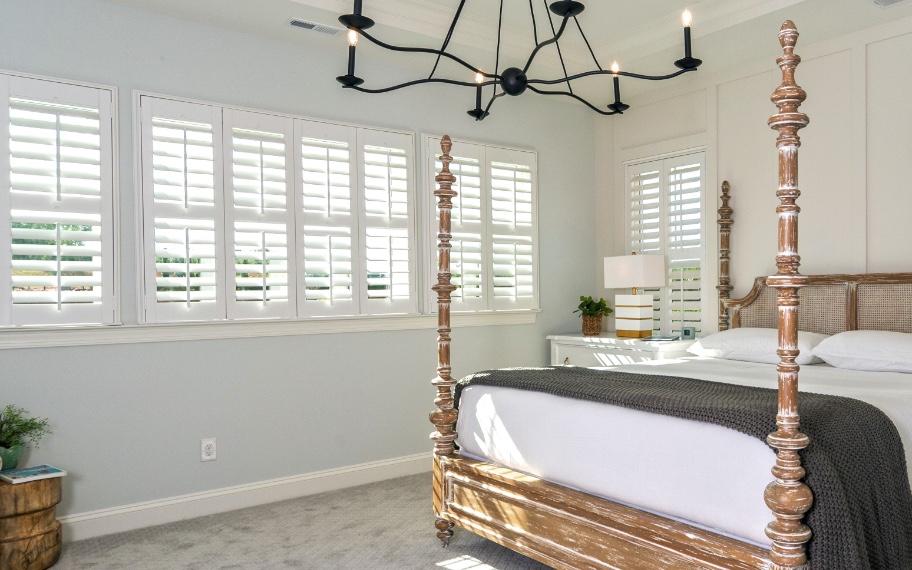 Shutters in a bedroom in Indianapolis