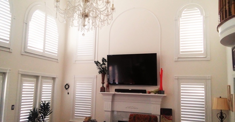 Window Treatments For Unique Shape Windows Sunburst Shutters