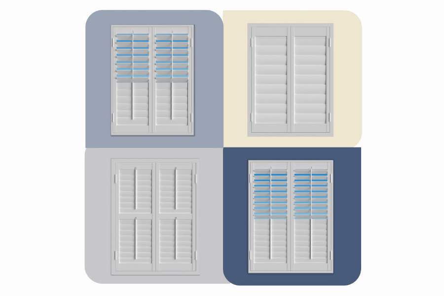Use the Shutter Designer to see how Polywood shutters look with your Indianapolis home's wall colors. Four images of Polywood shutters from the Shutter Designer